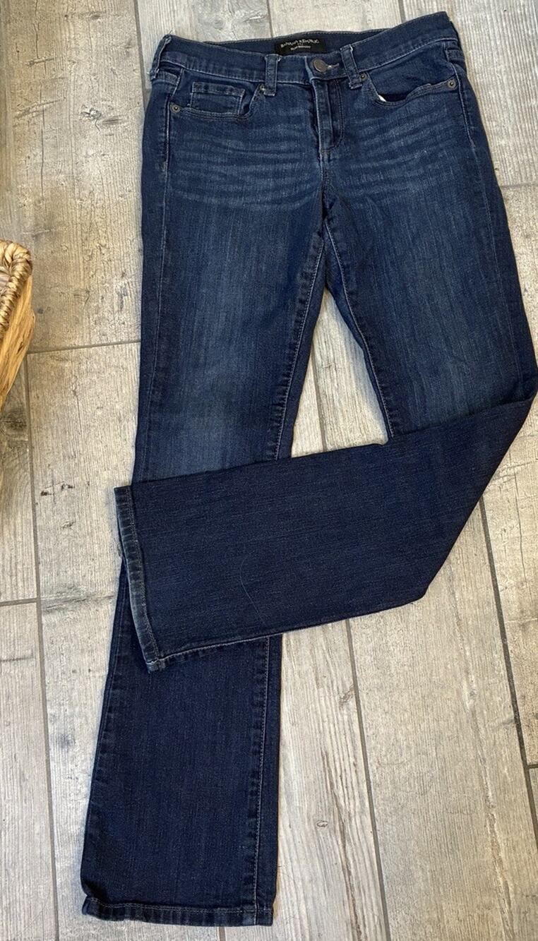 Banana Republic Slim Bootcut Jeans 00P Petite 24 Dark Wash 28" Inseam Y2K Indie